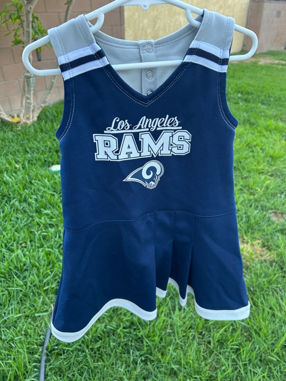 NFL Los Angeles Rams Navy and Gray Girls Tank Cheer Dress